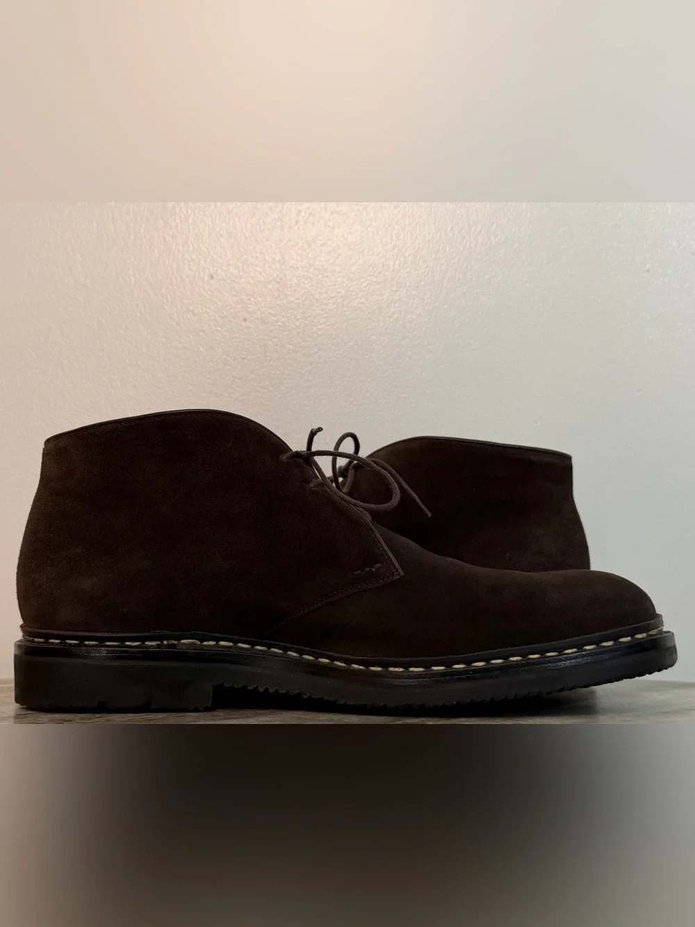 Heschung GENET Chukka Desert Boots Brown Suede Sz 9.5 / 11 US Lace Up Ankle